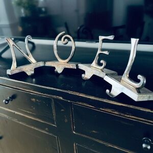 Pottery Barn Christmas Stocking Holder  Hanger “ NOEL”